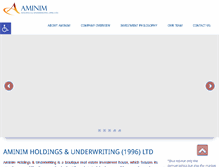 Tablet Screenshot of aminimholdings.com